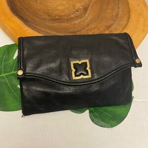 BCBG Leather Fold Over Clutch